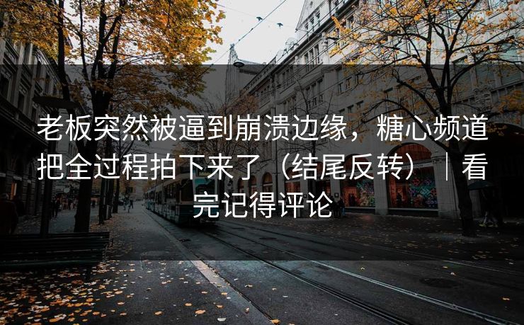 老板突然被逼到崩溃边缘，糖心频道把全过程拍下来了（结尾反转）｜看完记得评论
