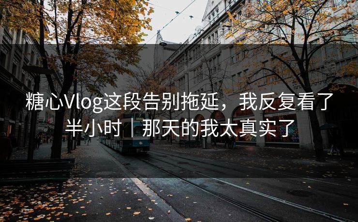 糖心Vlog这段告别拖延，我反复看了半小时｜那天的我太真实了